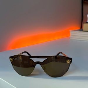 Versace VE2161 Brown Mirror Bronze and Gold Sunglasses and Case